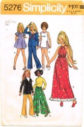 5276 SIMPLICITY 15.5" ,   17 1/2'' TEEN CRISSY VELVET BRANDI DOLL CLOTHES PATTERN uncut